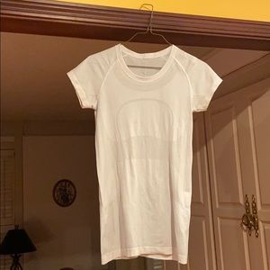 Lululemon white-grey workout t-shirt
